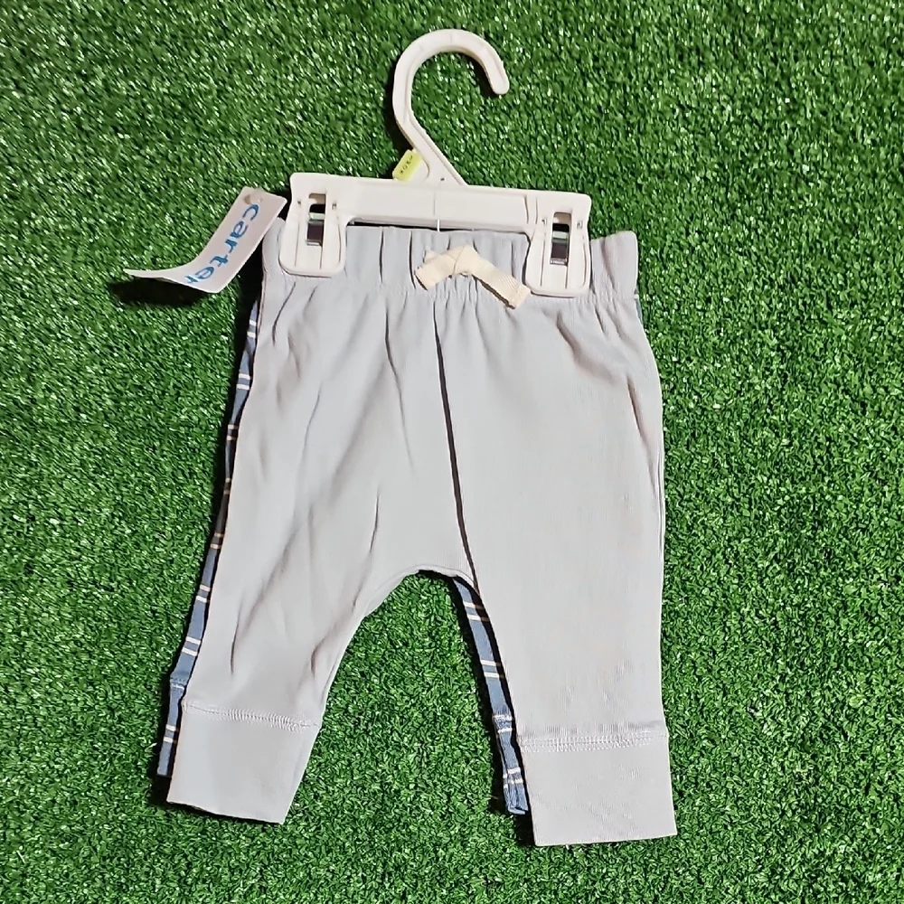 Carter's Blue and White Striped Baby Pants
